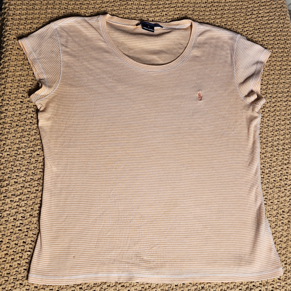 women's striped crewneck t-shirt from Polo Ralph Lauren Size Large